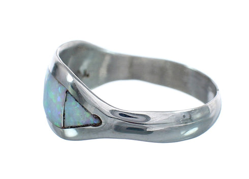 Native American Zuni Opal Sterling Silver Ring Size 7-3/4 AX124917